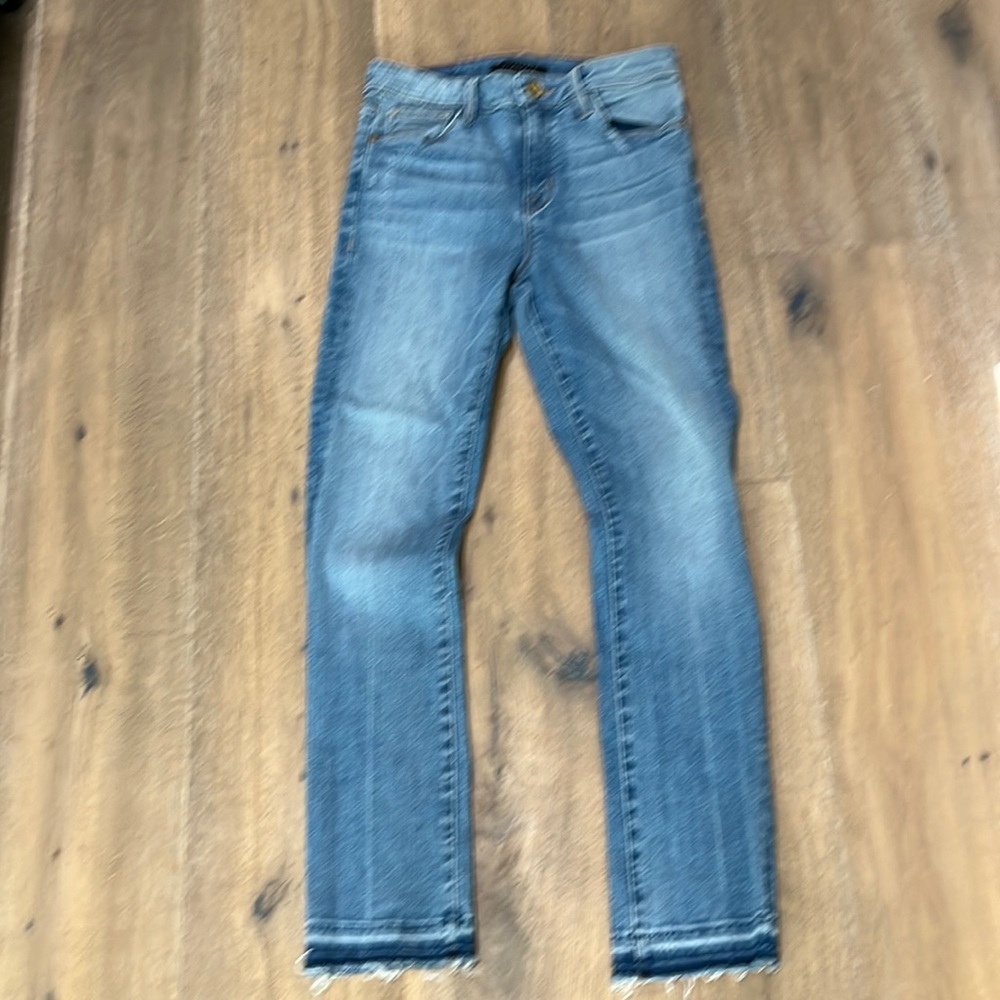 Sanctuary jeans size 27 stretch skinny with let down hem